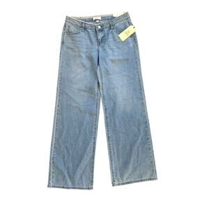 New Austin Landing Pearl Trim Denim Wide Leg Jeans SZ 9 Cowgirl Country